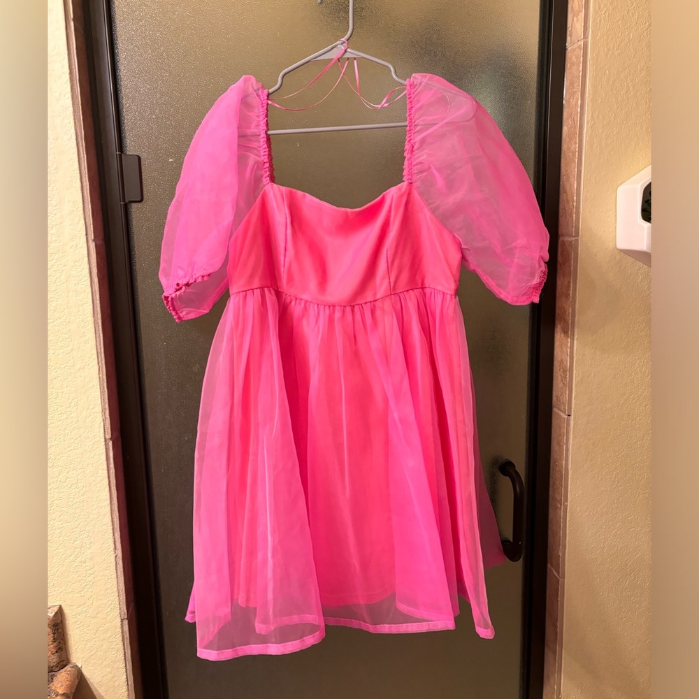 NWT impeccable pig hot pink dress size large